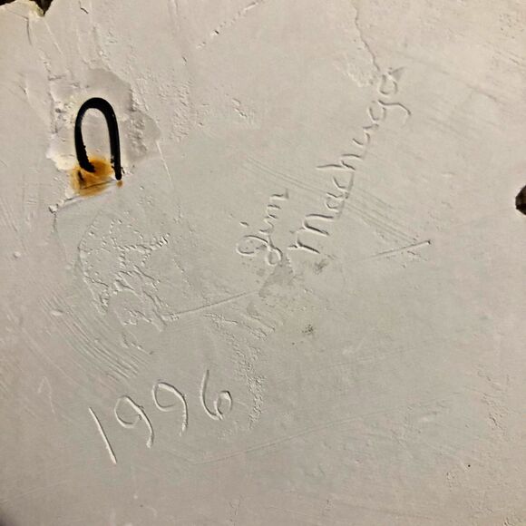 Chalkware Swan Wall decor Plaque Vintage 1996 Hobbyist Craft Handmade Kitschy - Picture 7 of 7